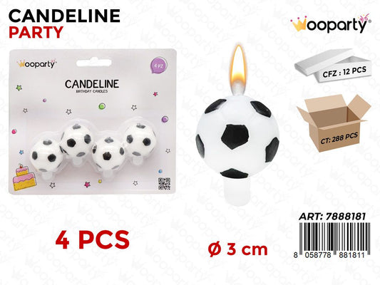 CANDELINE PALLONE 4PCS D.3CM /PZ DA 12**