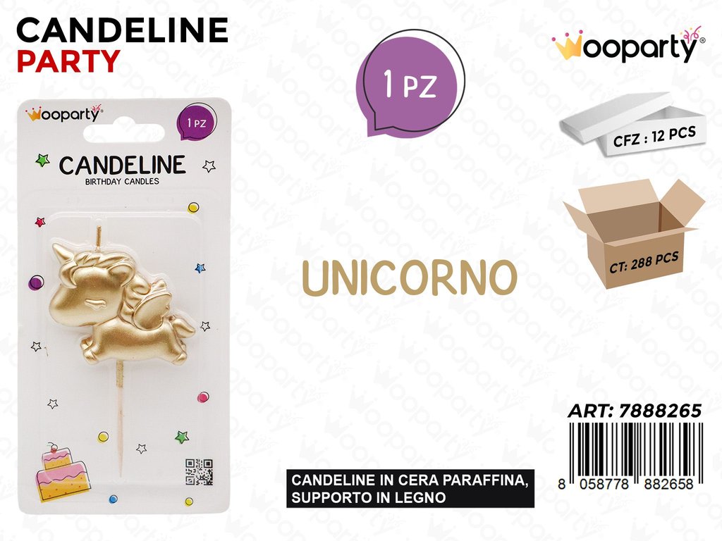 CANDELINE PARTY UNICORN ORO