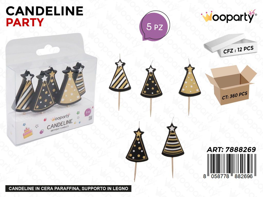 CANDELINE PARTY CAPPELLINI  5PCS