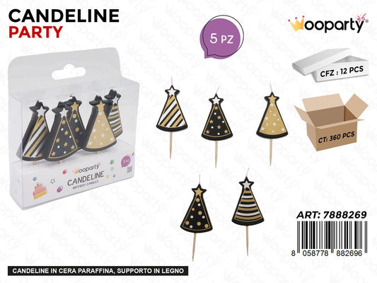 CANDELINE PARTY CAPPELLINI  5PCS