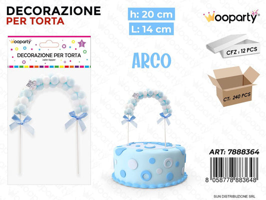 DEC. PER TORTA ARCO CELESTE 20*14CM /PZ DA 12**