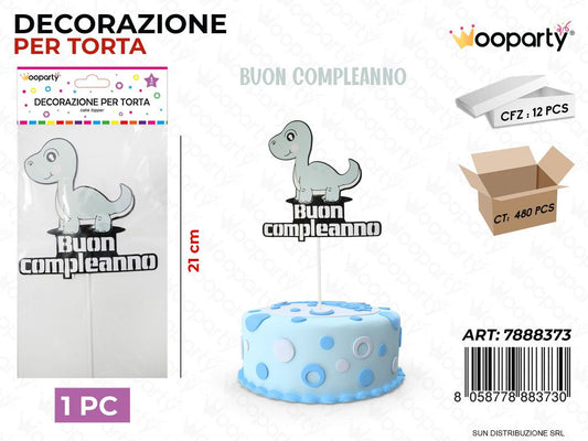 DEC. PER TORTA BUON COMPL. 21CM /PZ DA 12**