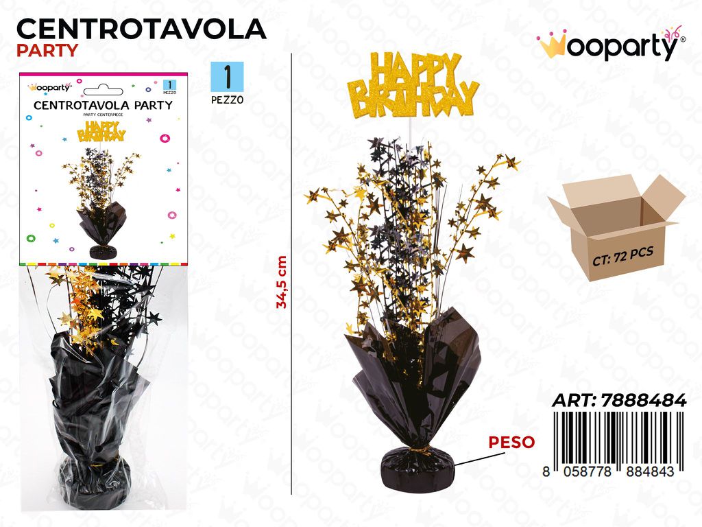 CETROTAVOLA PARTY H. BIRTHDAY 34.5CM /PZ DA 12**