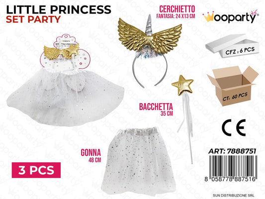 SET LITTLE PRINCESS BIANCO 3PCS /PZ DA 6**
