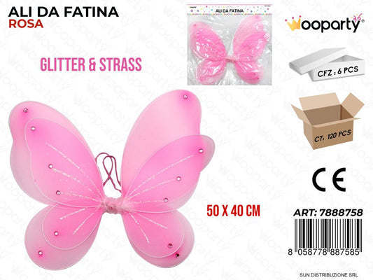 ALI DA FATINA ROSA GLITTER 50*40CM /PZ DA 6**