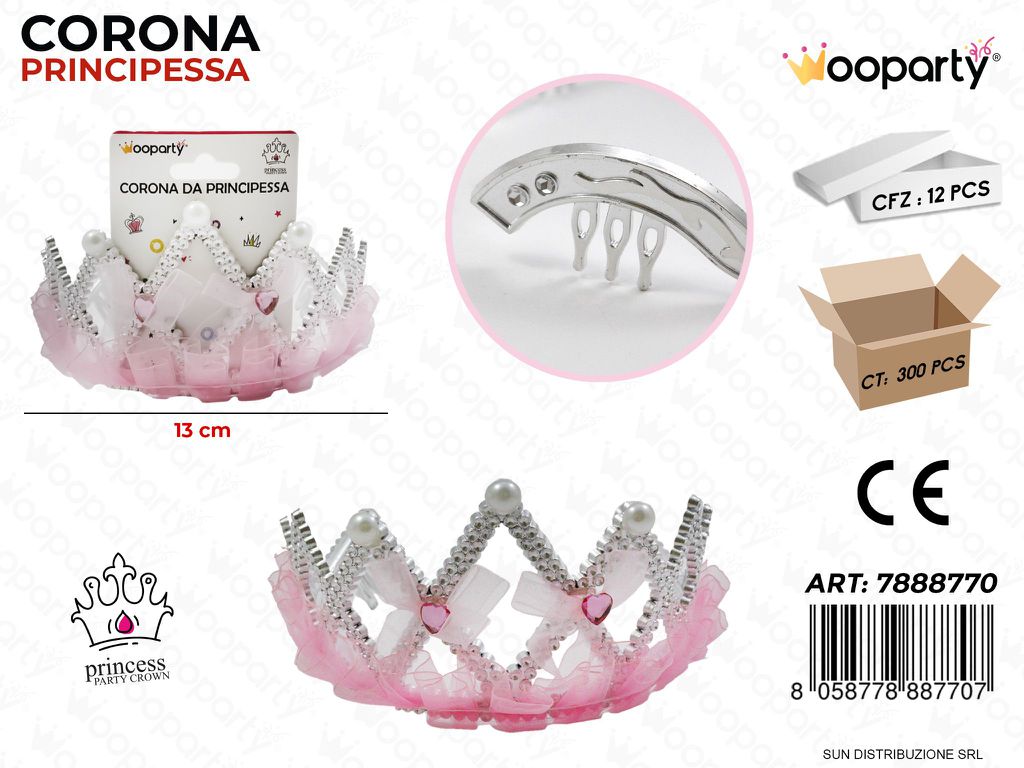CORONA DA PRINCIPESSA 13CM /PZ DA 12**