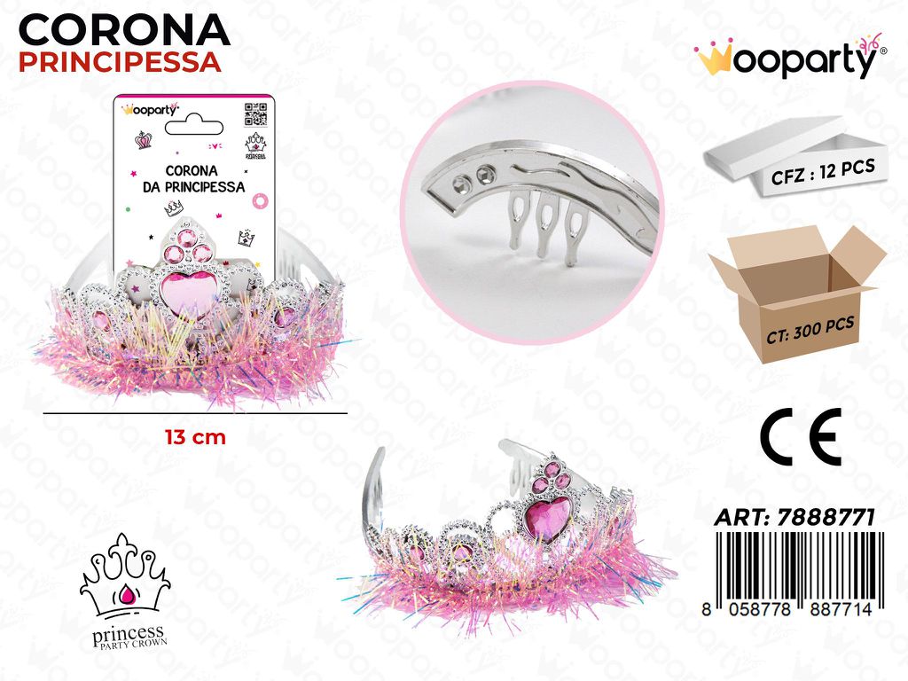 CORONA DA PRINCIPESSA 13CM /PZ DA 12**