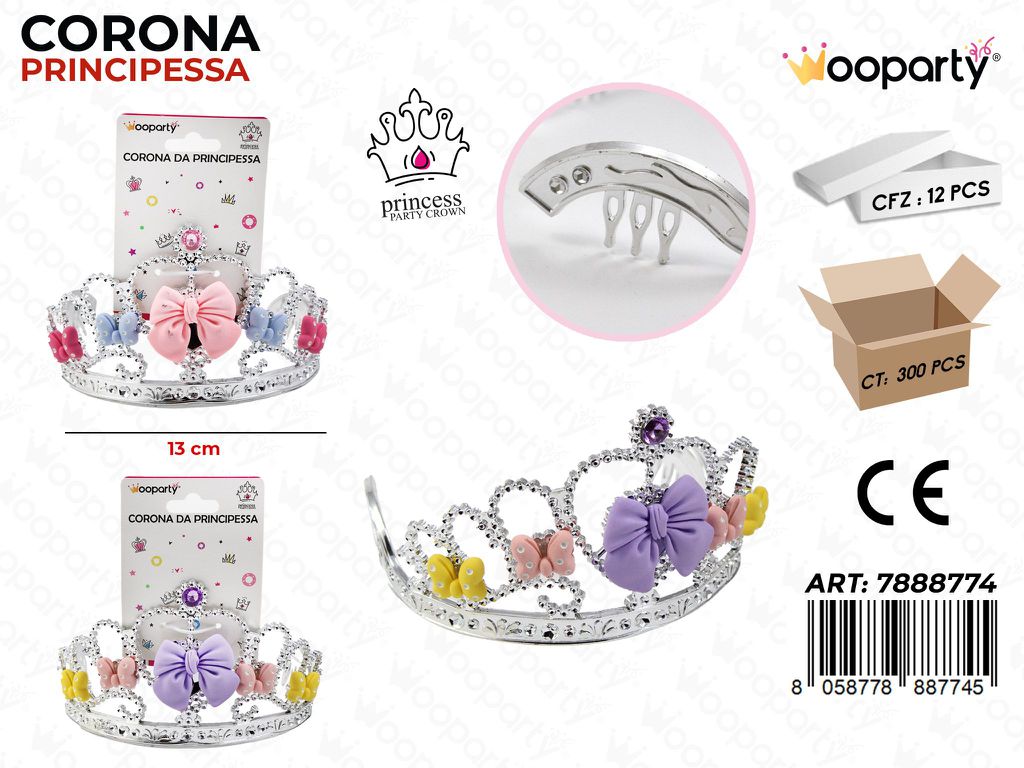 CORONA DA PRINCIPESSA 13CM /PZ DA 12**