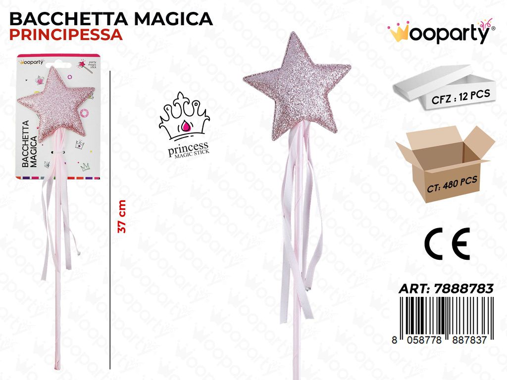 BACCHETTA MAGICA DA PRINCIPESSA 37CM /PZ DA 12**