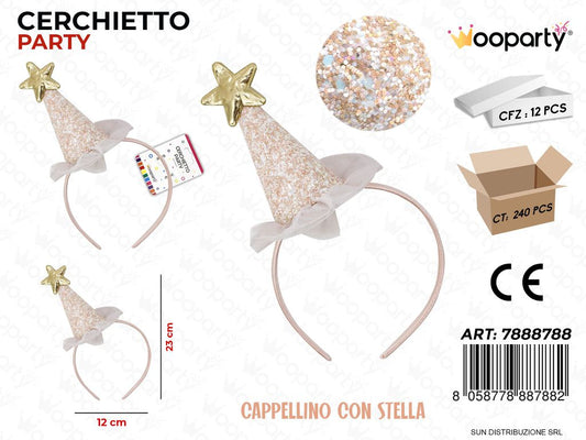 CERCHIETTO PARTY  C/ STELLA 12*23CM /PZ DA 12**