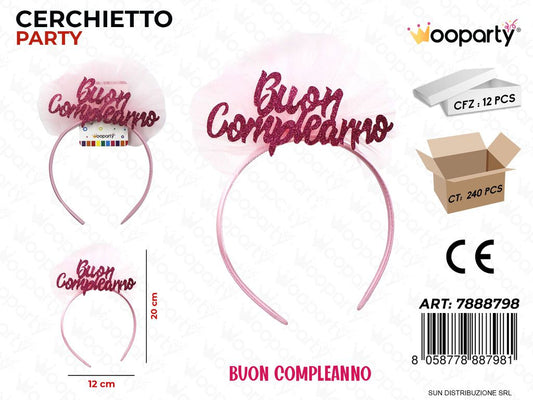 CERCHIETTO PARTY  BUON COMPL. 12*20CM /PZ DA 12**