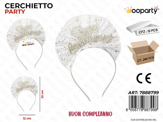 CERCHIETTO PARTY BUON COMPL. 12*20CM /PZ DA 12**