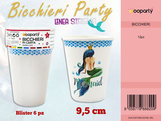 L. SIRENA BICCHIERI 9.5CM -6PCS /PZ DA 12**
