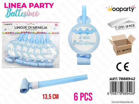 L. BATTESIMO CEL.  LINGUE DI MENELIK 6PCS 13.5CM/PZ DA 12**