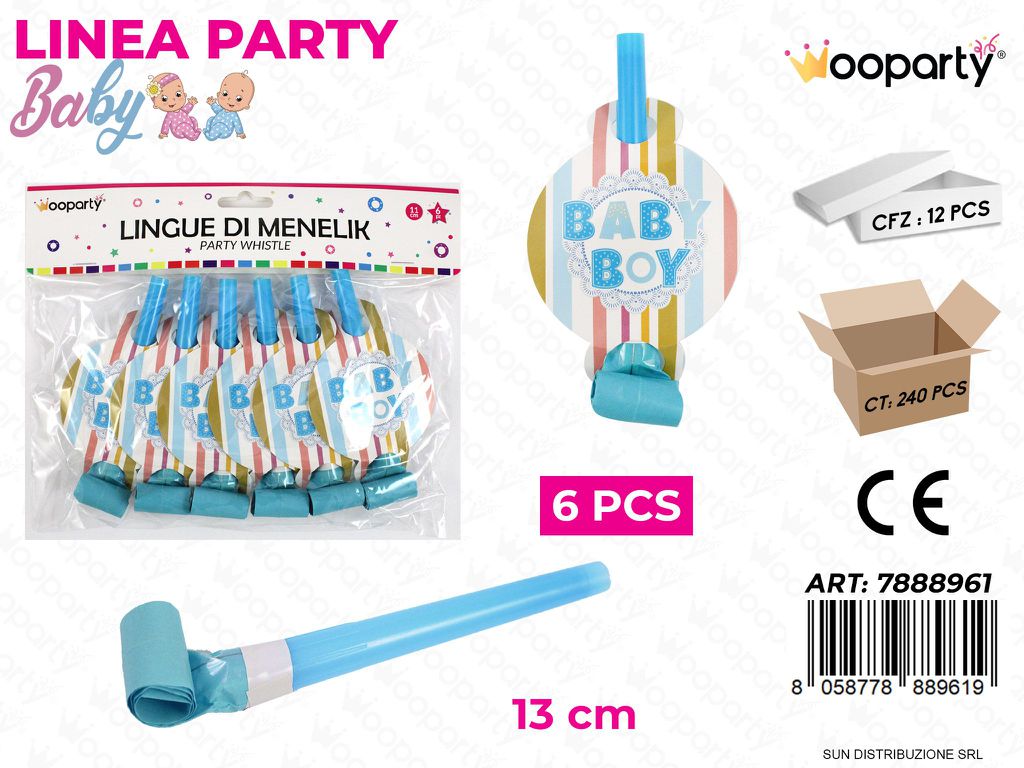 L. BABY BOY LINGUE DI MENELIK 6PCS 13CM /PZ DA 12**