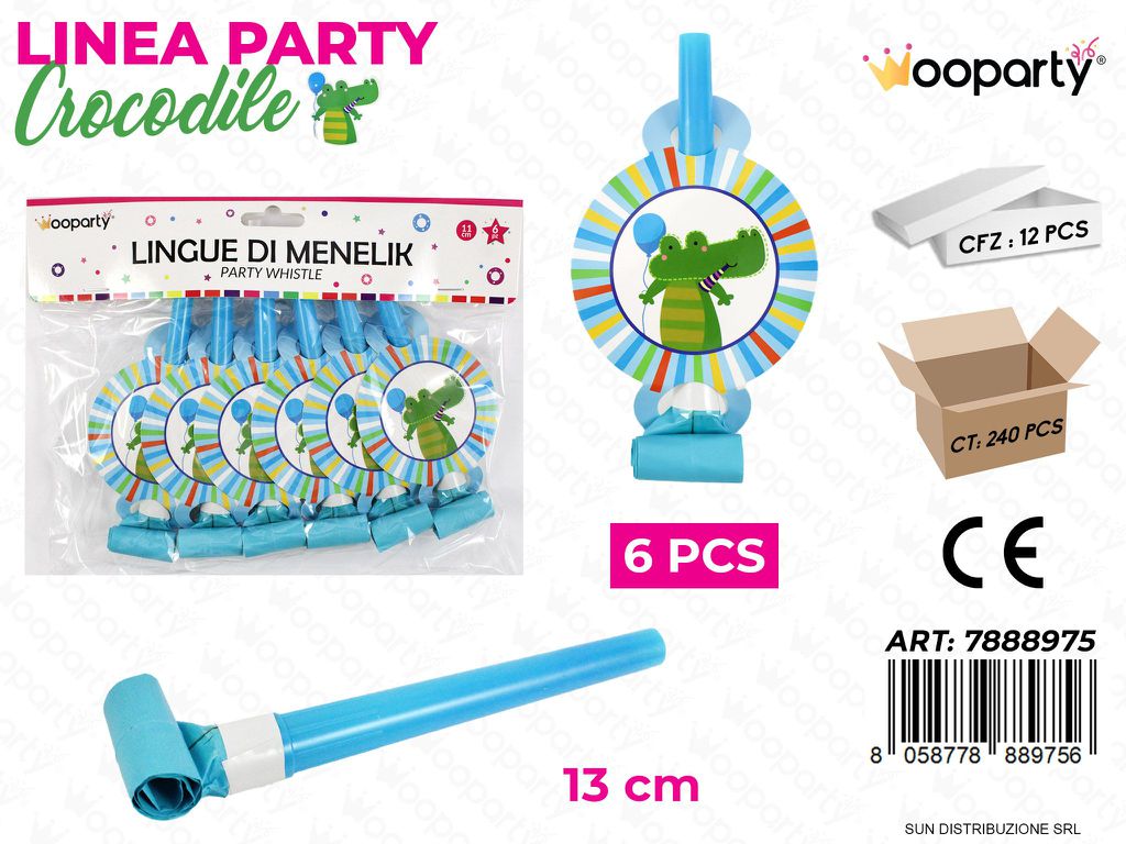 L. CROCODILE LINGUE DI MENELIK 13CM 6PCS /PZ DA 12**