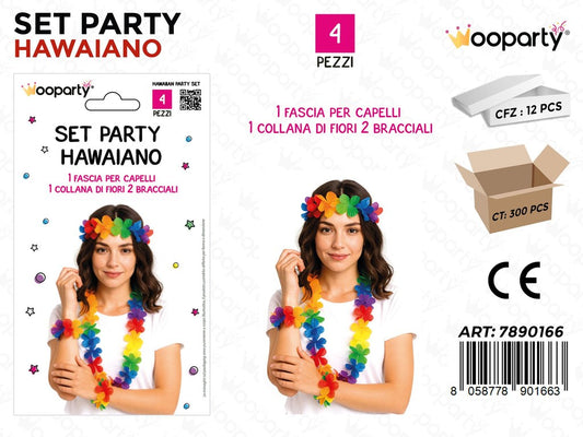 SET PARTY HAWAIANO 4PCS