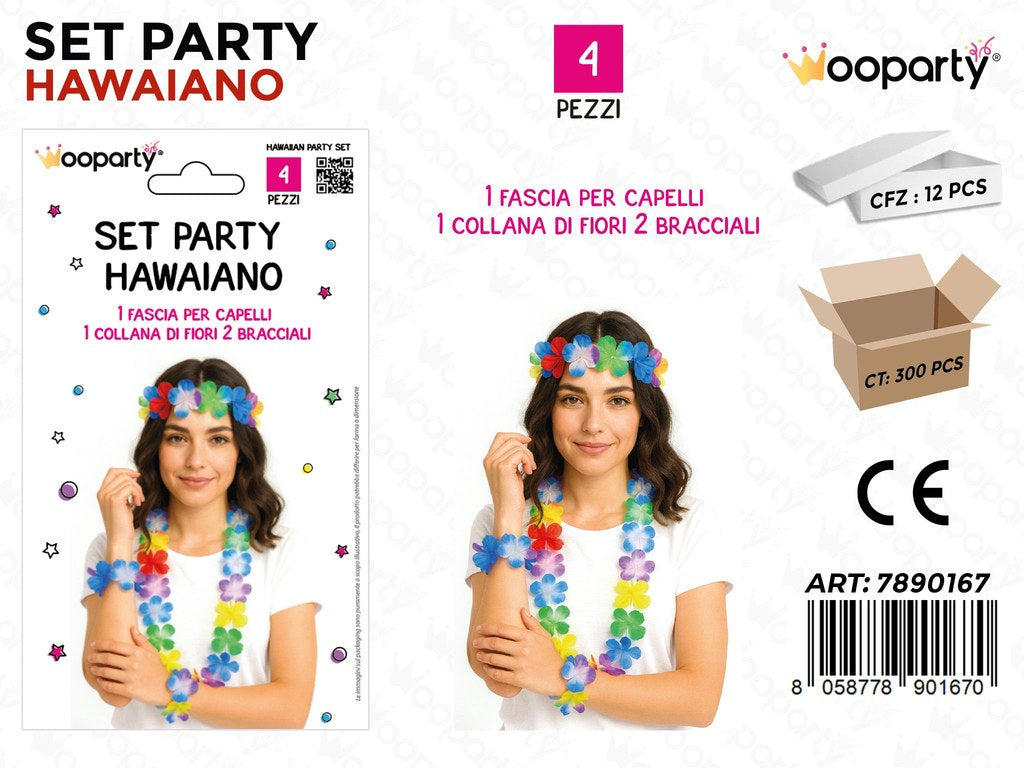 SET PARTY HAWAIANO 4PCS