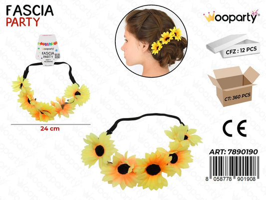 FASCIA PARTY FIORI 24CM /PZ DA 12**