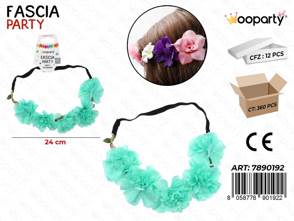 FASCIA PARTY FIORI 24CM /PZ DA 12**