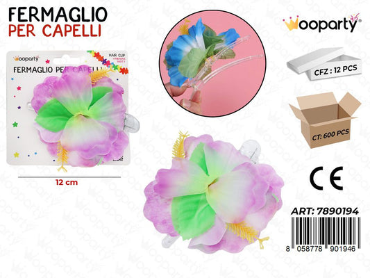 FERMAGLIO PER CAPELLI HAWAIANO 12CM /PZ DA 12**