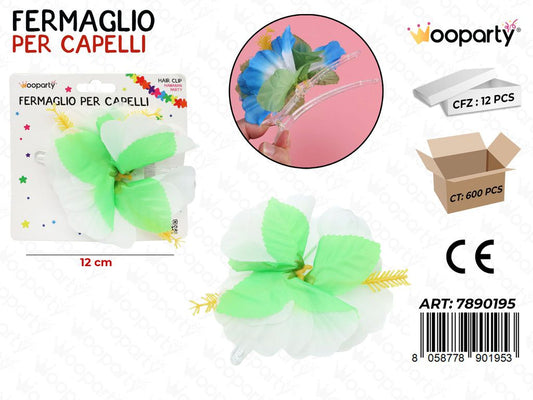 FERMAGLIO PER CAPELLI HAWAIANO 12CM /PZ DA 12**