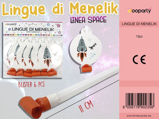 L. SPACE LINGUE DI MENELIK  11CM -6PCS /PZ DA 12**