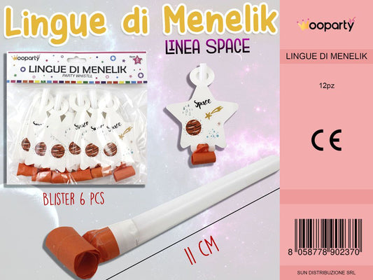 L. SPACE LINGUE DI MENELIK  11CM -6PCS /PZ DA 12**