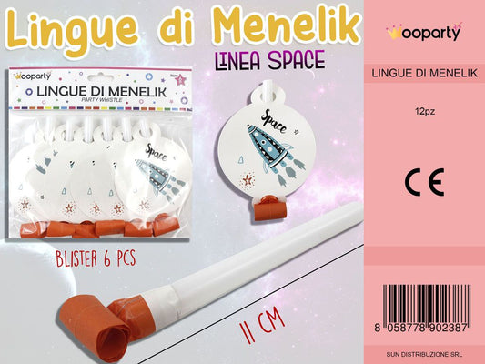 L. SPACE LINGUE DI MENELIK  11CM -6PCS /PZ DA 12**