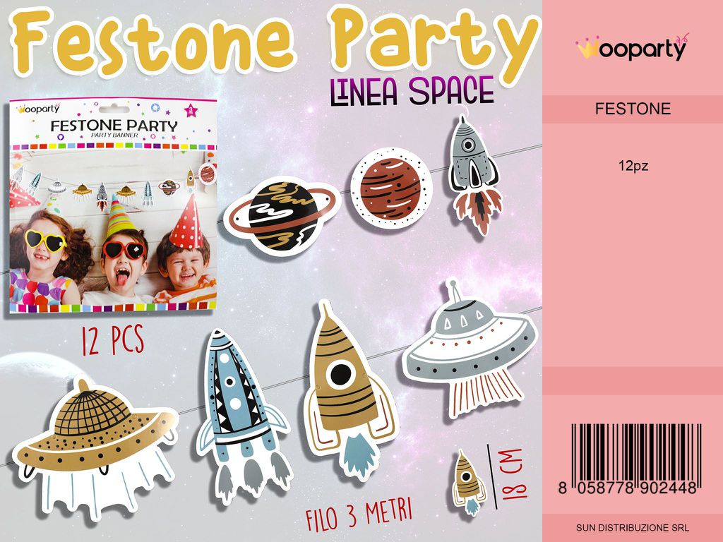 L. SPACE FESTONE PARTY 3MT  /PZ DA 12**