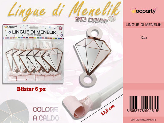 L. DIAMOND LINGUE D MENELIK COL.CALDO 13.5CM 6PC /PZ DA 12**