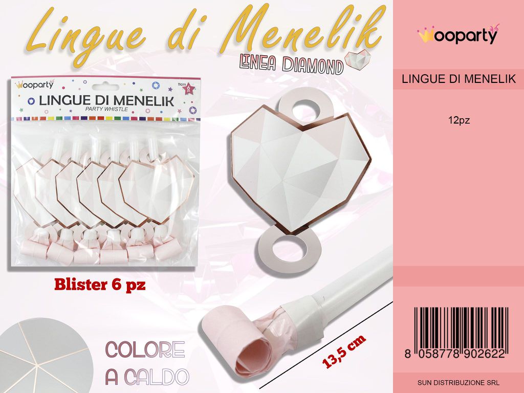 L. DIAMOND LINGUE D MENELIK COL.CALDO 13.5CM 6PC /PZ DA 12**