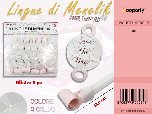 L. DIAMOND LINGUE D MENELIK COL.CALDO 13.5CM 6PC /PZ DA 12**