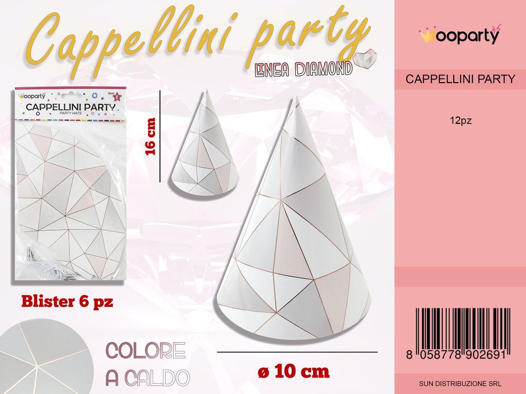 L. DIAMOND CAPPELLINI COL.CALDO D.10CM 6PC /PZ DA 12**