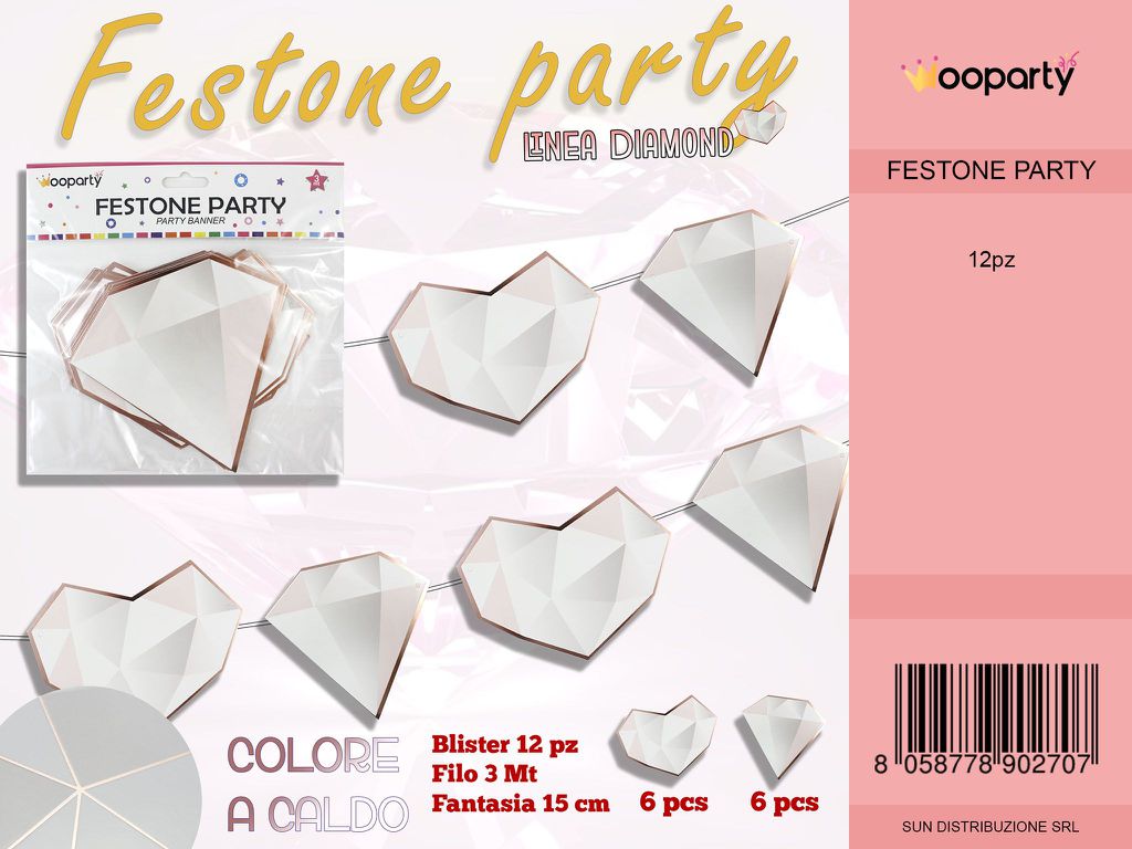 L. DIAMOND FESTONE COL.CALDO 3MT  /PZ DA 12**