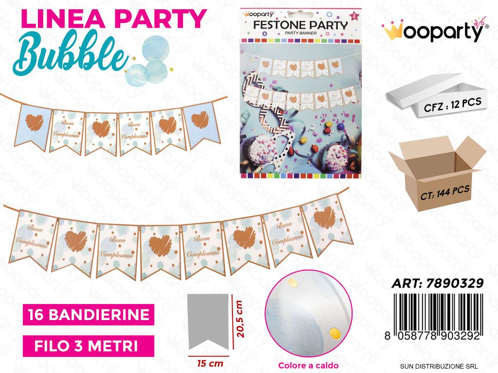 L. BUBBLE FESTONE B. COMPL. 16 BAND. 3MT / PZ DA 12**