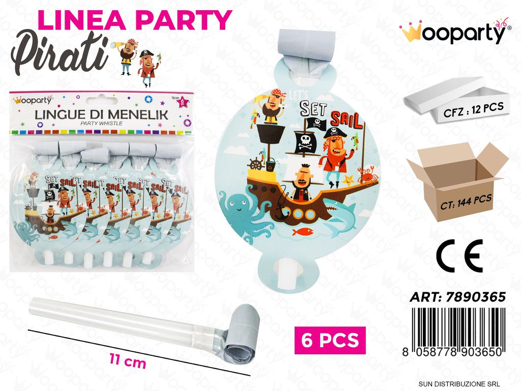 L. PIRATI LINGUE DI MENELIK 11CM 6PCS /PZ DA 12**
