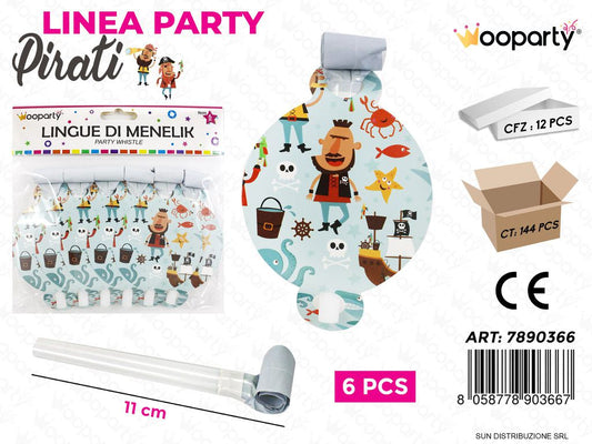 L. PIRATI LINGUE DI MENELIK 11CM 6PCS /PZ DA 12**