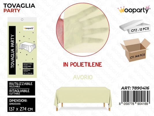 TOVAGLIA RIUT. AVORIO 137*274CM /PZ DA 12**