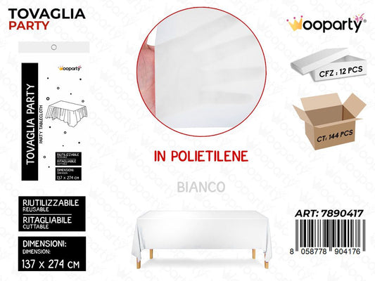 TOVAGLIA RIUT. BIANCO 137*274CM /PZ DA 12**