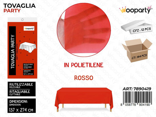 TOVAGLIA RIUT. ROSSO 137*274CM /PZ DA 12**
