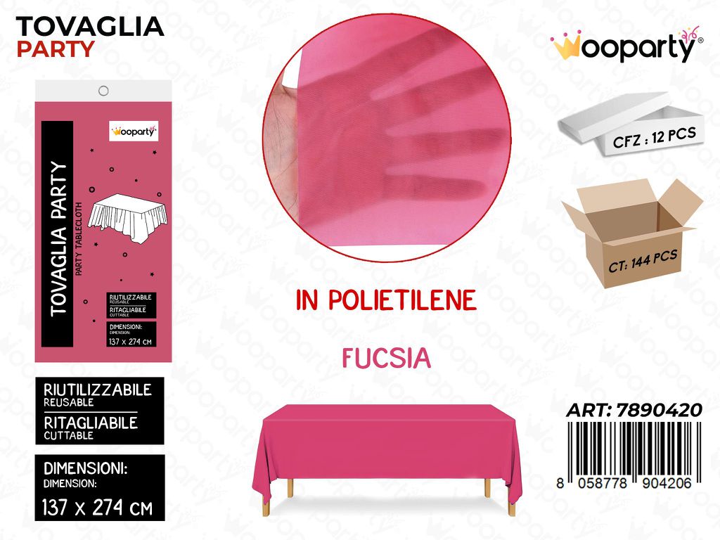TOVAGLIA RIUT. FUCSIA 137*274CM /PZ DA 12**