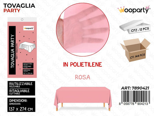 TOVAGLIA RIUT. ROSA 137*274CM /PZ DA 12**