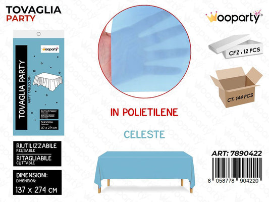 TOVAGLIA RIUT. CELESTE137*274CM /PZ DA 12**