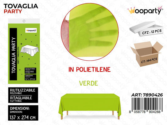TOVAGLIA RIUT. VERDE 137*274CM /PZ DA 12**