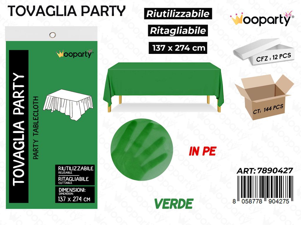TOVAGLIA RIUT. VERDE 137*274CM