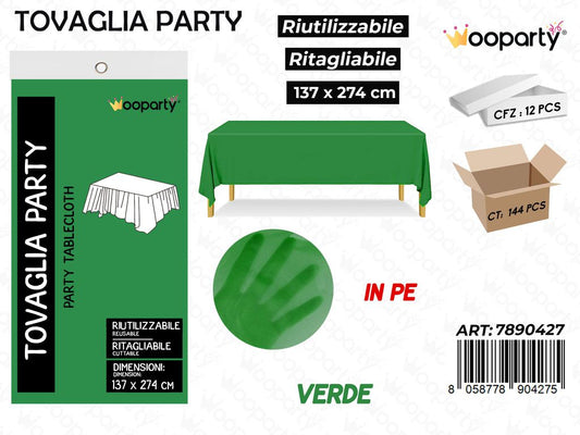 TOVAGLIA RIUT. VERDE 137*274CM