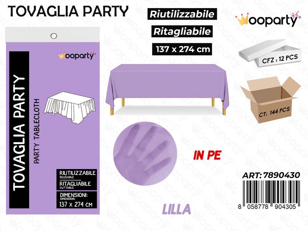 TOVAGLIA RIUT. LILLA 137*274CM
