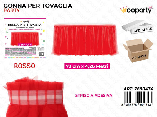 GONNA TOVAGLIA ADV ROSSO 73CM*4.26MT /PZ DA 12**
