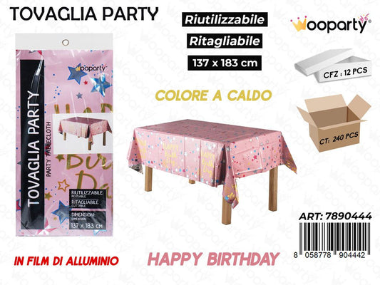 TOVAGLIA ROSA HAPPY B. 137*183CM